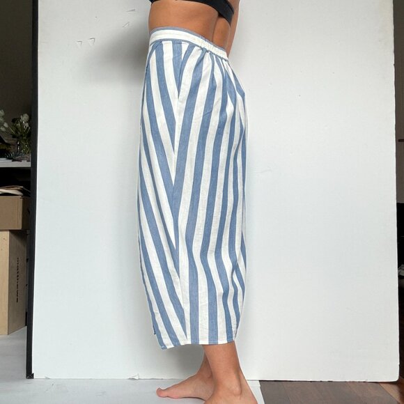 Madewell Striped Overlap Midi Skirt - Picture 4 of 10